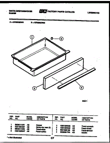06 - Drawer Parts parts for Frigidaire Range KF560GDD5 from AppliancePartsPros.com