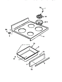 03 - Top, Drawer parts for Frigidaire Range KF560GDF3 from AppliancePartsPros.com