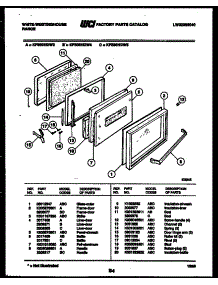 04 - Door Parts parts for Frigidaire Range KF590HDV5 from AppliancePartsPros.com