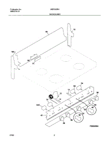 03 - Backguard parts for White Westinghouse Range WEF303PHDB from AppliancePartsPros.com