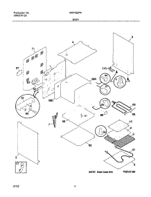 05 - Body parts for White Westinghouse Range WEF303PHDB from AppliancePartsPros.com