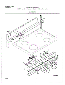 03 - Backguard parts for White Westinghouse Range WEF303PHDA from AppliancePartsPros.com