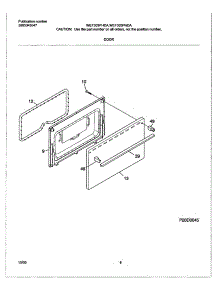 09 - Door parts for White Westinghouse Range WEF303PHDA from AppliancePartsPros.com