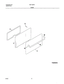 09 - Door parts for White Westinghouse Range WEF303PHDB from AppliancePartsPros.com