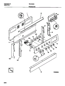 02 - Backguard parts for Frigidaire Range WEF350BAWB from AppliancePartsPros.com