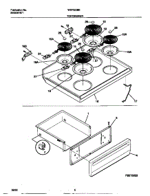04 - Top / Drawer parts for Frigidaire Range WEF322BEDA from AppliancePartsPros.com