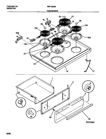 04 - Top / Drawer parts for Frigidaire Range WEF350BAWB from AppliancePartsPros.com