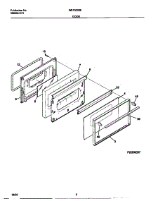 05 - Door parts for Frigidaire Range WEF322BEDA from AppliancePartsPros.com