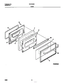 06 - Door parts for Frigidaire Range WGF324BBDB from AppliancePartsPros.com