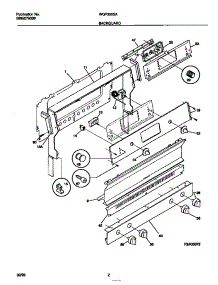 02 - Backguard parts for Frigidaire Range WGF350SAWD from AppliancePartsPros.com