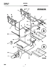 03 - Burner parts for Frigidaire Range WGF350SAWD from AppliancePartsPros.com
