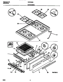 05 - Top / Drawer parts for Frigidaire Range WGF323BAWB from AppliancePartsPros.com