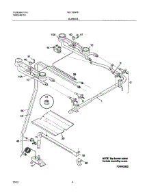 05 - Burner parts for White Westinghouse Range WLF303PHDC from AppliancePartsPros.com