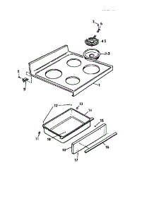 03 - Top, Drawer parts for Frigidaire Range KF520GDD1 from AppliancePartsPros.com