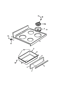 03 - Top, Drawer parts for Frigidaire Range KF650GDF1 from AppliancePartsPros.com