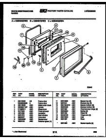 03 - Door Parts parts for Frigidaire Range KS540GDW4 from AppliancePartsPros.com