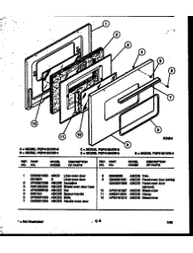 05 - Door Parts parts for Frigidaire Range PGF410HXW4 from AppliancePartsPros.com