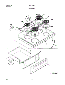 07 - Top / Drawer parts for White Westinghouse Range WEF311SHDA from AppliancePartsPros.com