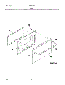 09 - Door parts for White Westinghouse Range WEF311SHDA from AppliancePartsPros.com