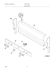 03 - Backguard parts for White Westinghouse Range WGF317ESB from AppliancePartsPros.com