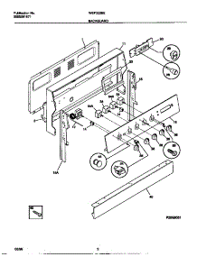 02 - Backguard parts for Frigidaire Range WEF322BEWA from AppliancePartsPros.com