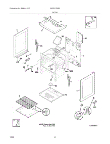 07 - Body parts for White Westinghouse Range WGF317ESB from AppliancePartsPros.com