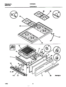 05 - Top / Drawer parts for Frigidaire Range WGF323BAWD from AppliancePartsPros.com