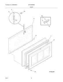 03 - Door parts for White Westinghouse Freezer WFC09M3BW6 from AppliancePartsPros.com