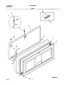 03 - Door parts for White Westinghouse Freezer WFC15M4BW0 from AppliancePartsPros.com