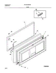 03 - Door parts for White Westinghouse Freezer WFC20M3AW0 from AppliancePartsPros.com