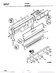 02 - Backguard parts for Frigidaire Range WGF325BAWD from AppliancePartsPros.com