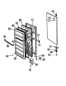 02 - Door Parts parts for Frigidaire Freezer WFU14M3AW0 from AppliancePartsPros.com