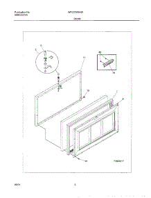 03 - Door parts for White Westinghouse Freezer WFC07M3HW1 from AppliancePartsPros.com