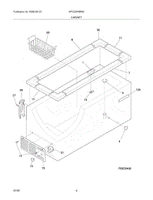 05 - Cabinet parts for White Westinghouse Freezer WFC20M4BW3 from AppliancePartsPros.com