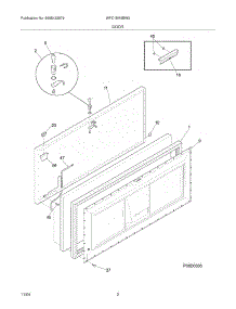 03 - Door parts for White Westinghouse Freezer WFC15M4BW2 from AppliancePartsPros.com