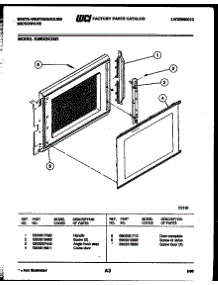 03 - Door Parts parts for Frigidaire Microwave KM932KXM1 from AppliancePartsPros.com