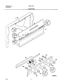 03 - Backguard parts for White Westinghouse Range WEF311SHWA from AppliancePartsPros.com