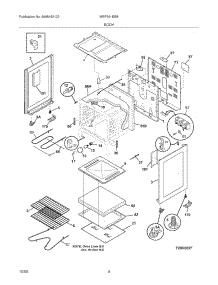 05 - Body parts for White Westinghouse Range WEF351ESB from AppliancePartsPros.com