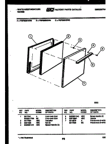 03 - Door Parts parts for Frigidaire Range PGF300HXW3 from AppliancePartsPros.com