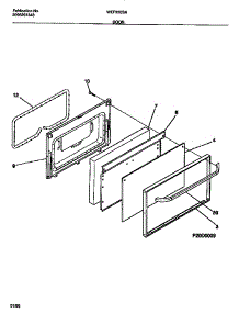 05 - Door parts for Frigidaire Range WEF350SADA from AppliancePartsPros.com