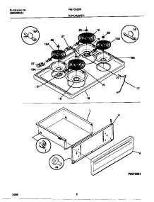 04 - Top / Drawer parts for Frigidaire Range WEF352BEWB from AppliancePartsPros.com