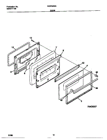 06 - Door parts for Frigidaire Range WGF325BAWD from AppliancePartsPros.com