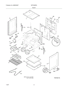 05 - Body parts for White Westinghouse Range WEF326GSA from AppliancePartsPros.com