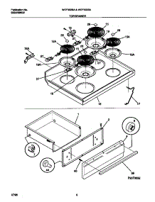 04 - Top / Drawer parts for Frigidaire Range WEF322BAWB from AppliancePartsPros.com
