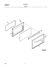 09 - Door parts for White Westinghouse Range WEF365BHDB from AppliancePartsPros.com