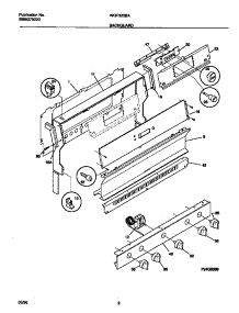 02 - Backguard parts for Frigidaire Range WGF323BAWE from AppliancePartsPros.com