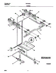 03 - Burner parts for Frigidaire Range WGF323BAWE from AppliancePartsPros.com