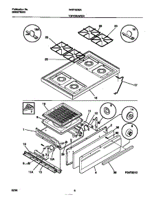 05 - Top / Drawer parts for Frigidaire Range WGF323BAWE from AppliancePartsPros.com
