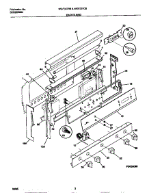 02 - Backguard parts for Frigidaire Range WGF337BBDC from AppliancePartsPros.com