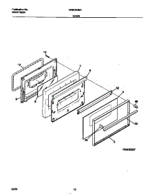 06 - Door parts for Frigidaire Range WGF323BAWE from AppliancePartsPros.com